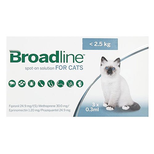Broadline Spot-On Solution for Small Cats up to 5.5 lbs