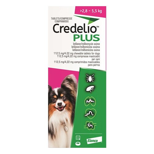 Credelio Plus For Small Dog 2.8-5.5kg (6 to 12lbs)