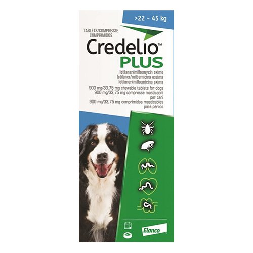 Credelio Plus For Extra Large Dog 22-45kg (48 to 100lbs)