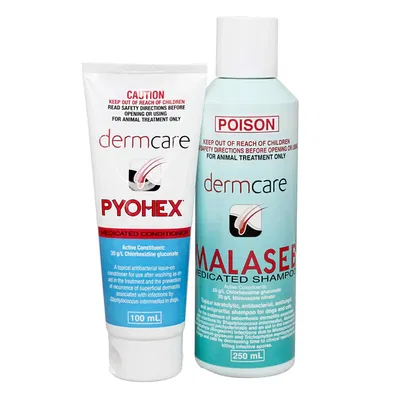 Dermcare Malaseb & Pyohex Combo for Dogs & Cats