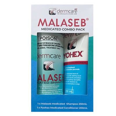 Dermcare Malaseb & Pyohex Combo for Dogs & Cats
