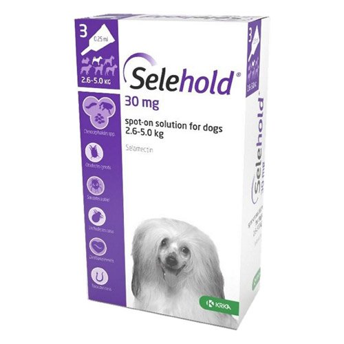 Selehold (Generic Revolution) For Very Small Dogs 5.5-11lbs (Purple) 30mg/0.25ml