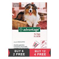 Advantage Large Dogs 21-55lbs (Red)