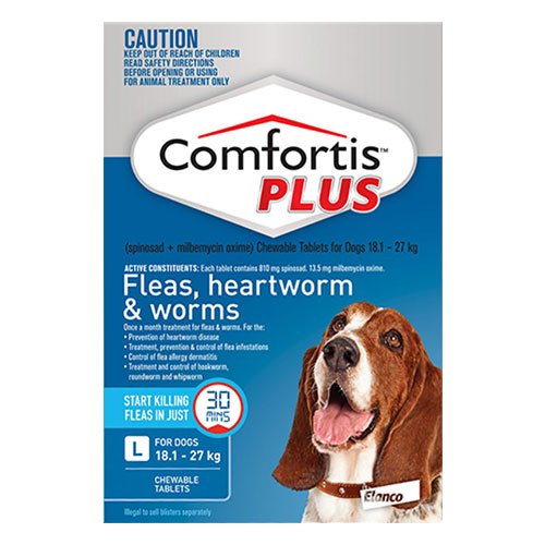 Comfortis Plus (Trifexis) For Large Dogs 18.1-27 Kg (40.1 - 60 lbs) Blue