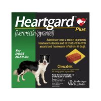 Heartgard Plus for Medium Dogs 26-50lbs (Green)