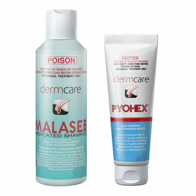 Dermcare Malaseb & Pyohex Combo for Dogs & Cats