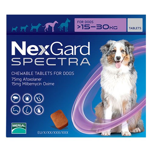 Nexgard Spectra for Large Dogs 33-66 lbs Purple