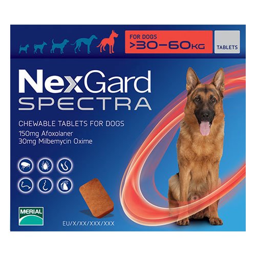 Nexgard Spectra Xlarge Dog 66-132 lbs Red