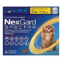 Nexgard Spectra Small Dogs 7.7-16.5 lbs Yellow