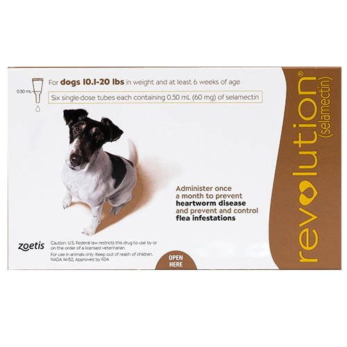 Revolution Small Dogs 10.1 - 20lbs (Brown)