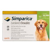 Simparica Flea & Tick Chewables for Dogs 44.1-88 lbs (Green)
